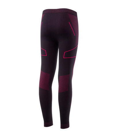 Legginsy junior Brubeck Thermo czarny/fuksja