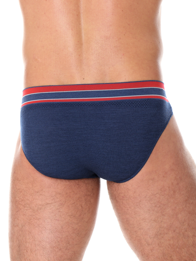 Majtki slipy męskie Brubeck ACTIVE WOOL granatowy