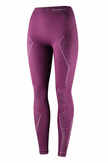 Legginsy damskie Brubeck EXTREME MERINO WOOL fuksjowy