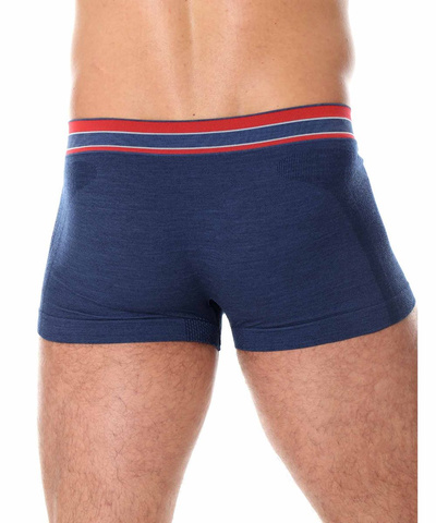Majtki męskie bokserki merino Brubeck ACTIVE WOOL granatowy