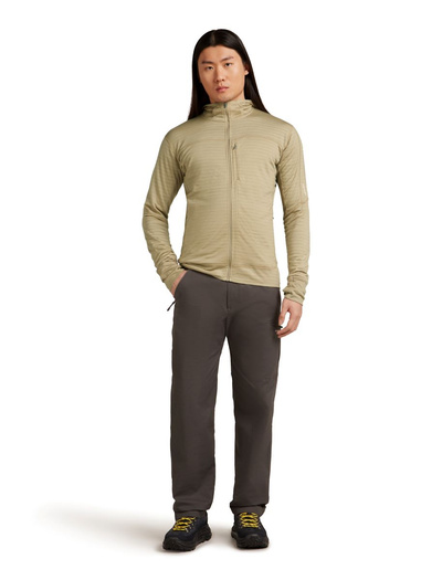 Bluza męska z kapturem merino Icebreaker 300 RealFleece Descender LS Zip