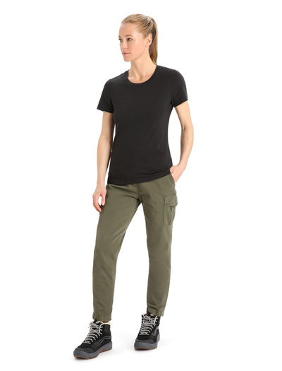 Koszulka damska z krótkim rękawem Icebreaker Central Classic SS Tee granatowy