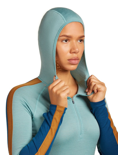 Koszulka damska z długim rękawem merino Icebreaker Merino 200 Oasis+ LS Half Zip Hoodie