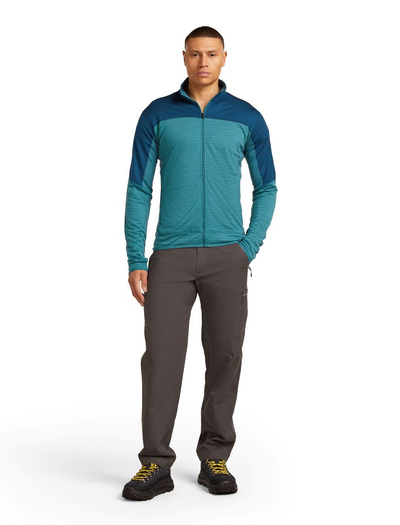 Bluza męska merino Icebreaker 300 RealFleece Descender LS Zip