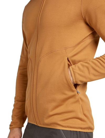 Bluza męska z kapturem merino Icebreaker 560 RealFleece Elemental LS Zip