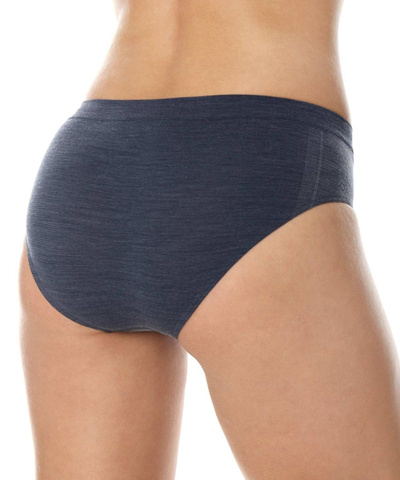 Majtki damskie biodrówki classic Brubeck merino COMFORT WOOL jeansowy