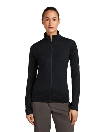 Damska bluza merino Icebreaker 300 RealFleece Descender LS Zip