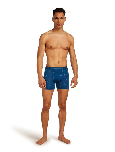 Majtki męskie bokserki 150 Icebreaker Anatomica Boxers Snow Day