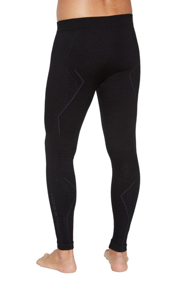 Legginsy męskie Brubeck EXTREME MERINO czarny