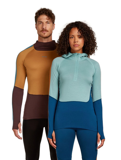 Koszulka damska z długim rękawem merino Icebreaker Merino 200 Oasis+ LS Half Zip Hoodie