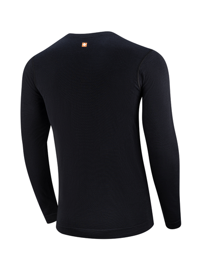 Koszulka męska z długim rękawem Brubeck OUTDOOR WOOL PRO czarny