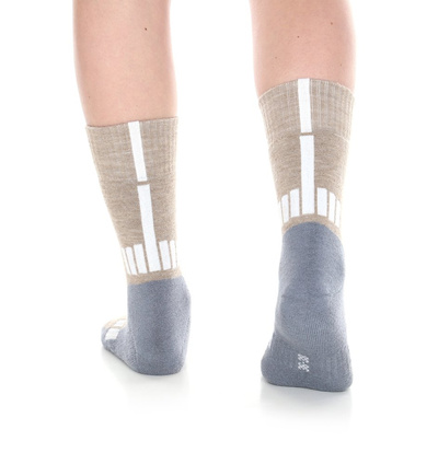 Skarpety damskie merino Brubeck Trekking Light brązowy/szary