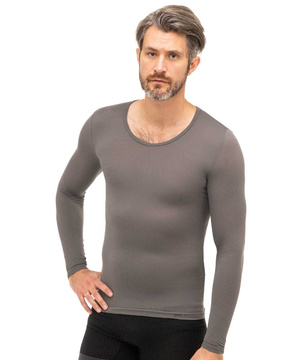 Koszulka męska z długim rękawem Brubeck Base Layer szary