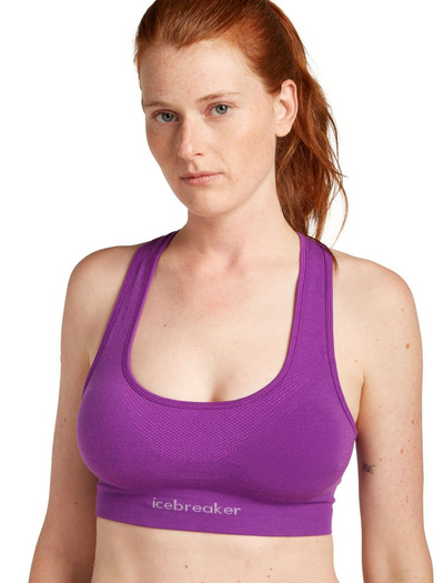 Biustonosz Icebreaker 260 Zoneknit Seamless Bra fioletowy