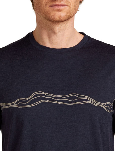Koszulka męska z krótkim rękawem merino Icebreaker 150 Tech Lite SS Tee Mountain Pulse