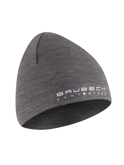 Czapka merino Brubeck dwuwarstwowa EXTREME WOOL stalowy