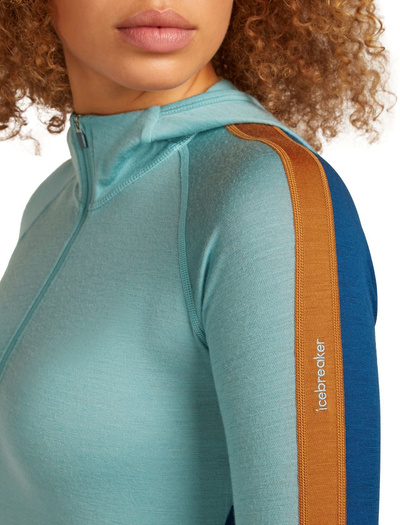 Koszulka damska z długim rękawem merino Icebreaker Merino 200 Oasis+ LS Half Zip Hoodie