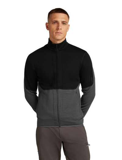 Bluza męska merino Icebreaker 400 RealFleece Descender LS Zip