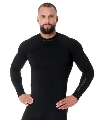 Koszulka męska z długim rękawem Brubeck Thermo Extreme czarny