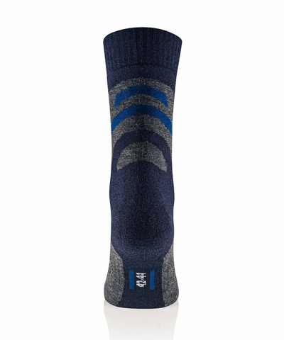 Skarpety męskie merino Brubeck Trekking Merino grafitowy/niebieski