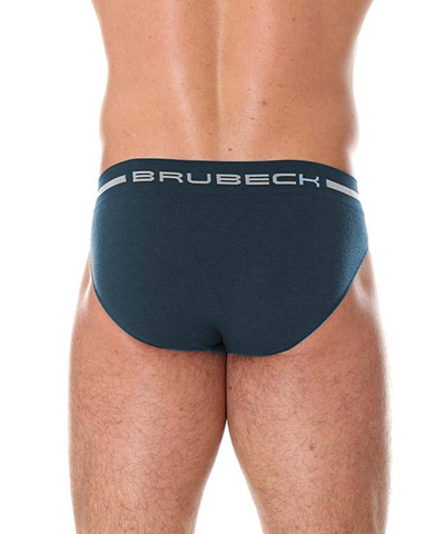 Majtki slipy męskie Brubeck merino COMFORT WOOL granatowy