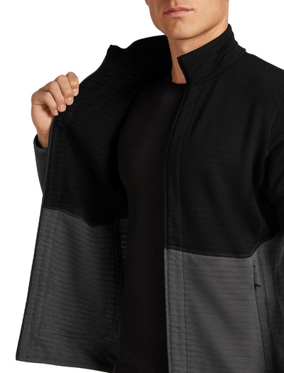 Bluza męska merino Icebreaker 400 RealFleece Descender LS Zip
