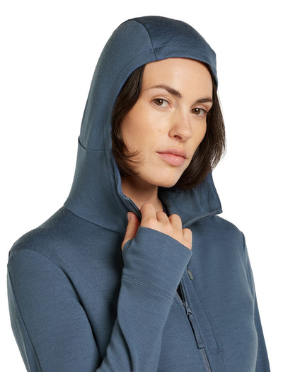 Bluza damska merino Icebreaker 260 Quantum IV LS Zip Hoodie