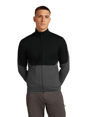 Bluza męska merino Icebreaker 400 RealFleece Descender LS Zip