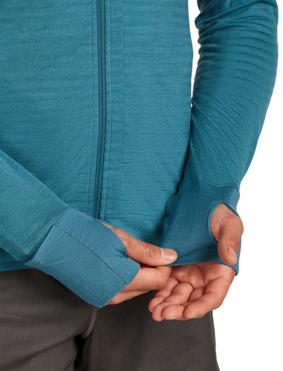 Bluza męska z kapturem merino Icebreaker 300 RealFleece Descender LS Zip