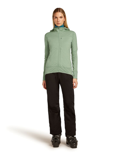 Damska bluza merino Icebreaker 300 RealFleece Descender LS Zip Hood