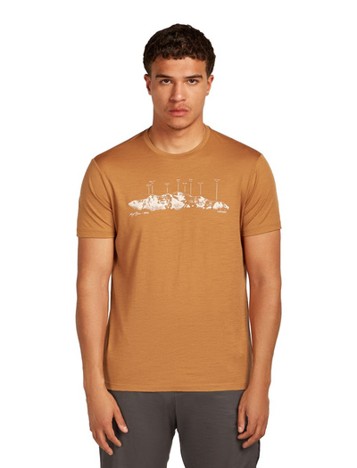 Koszulka męska z krótkim rękawem merino Icebreaker 150 Tech Lite SS Tee The Peaks