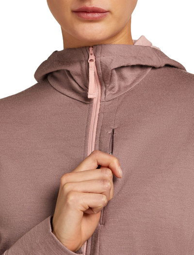 Bluza damska merino Icebreaker 260 Quantum IV LS Zip Hoodie