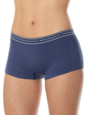 Majtki damskie bokserki merino Brubeck ACTIVE WOOL jeansowy