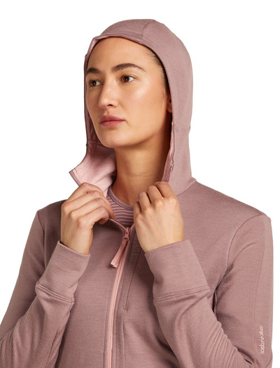 Bluza damska merino Icebreaker 260 Quantum IV LS Zip Hoodie