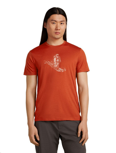 Koszulka męska z krótkim rękawem merino Icebreaker 150 Tech Lite SS Tee Skiing Yeti