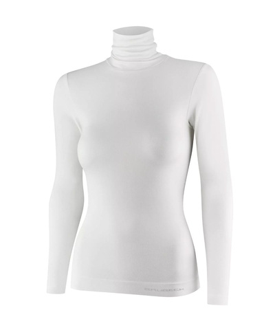 Koszulka damska z golfem Brubeck merino COMFORT WOOL czarny
