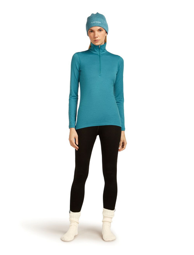 Koszulka damska z długim rękawem merino Icebreaker 200 Oasis LS Half Zip