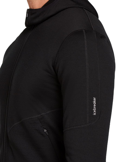 Bluza męska z kapturem merino Icebreaker 560 RealFleece Elemental LS Zip