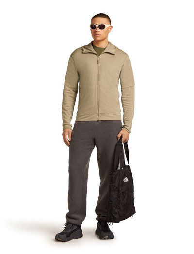 Bluza męska z kapturem merino Icebreaker 360 RealFleece Elemental LS Zip