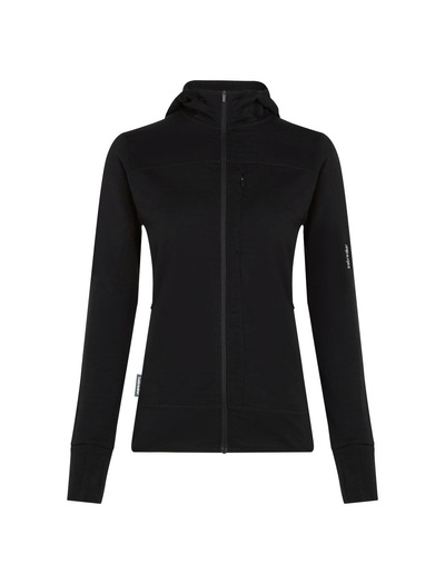 Damska bluza merino Icebreaker 300 RealFleece Descender LS Zip Hood