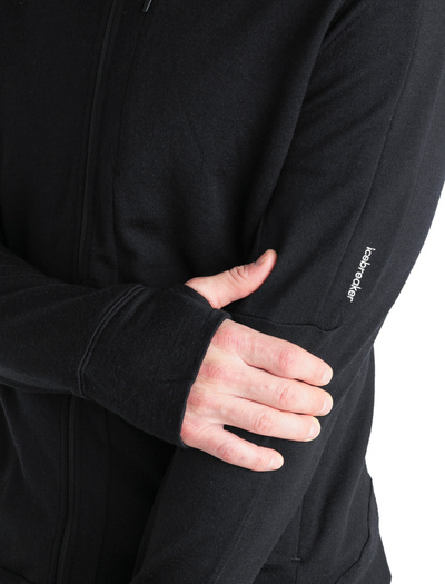 Bluza męska z kapturem merino Icebreaker 260 Quantum LS Zip