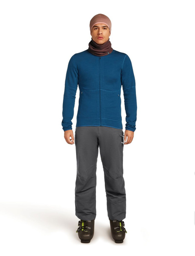 Bluza męska merino Icebreaker 400 RealFleece Descender LS Zip
