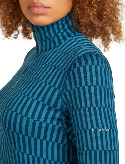 Koszulka narciarska damska z długim rękawem merino Icebreaker 260 Vertex LS Half Zip