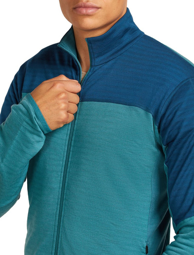 Bluza męska merino Icebreaker 300 RealFleece Descender LS Zip