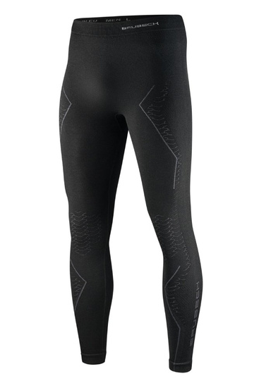 Legginsy męskie Brubeck EXTREME MERINO WOOL czarny
