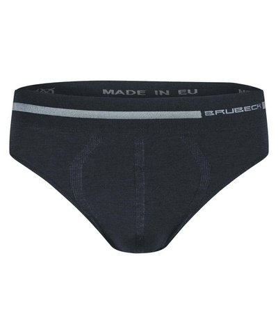 Majtki slipy męskie Brubeck merino COMFORT WOOL grafitowy