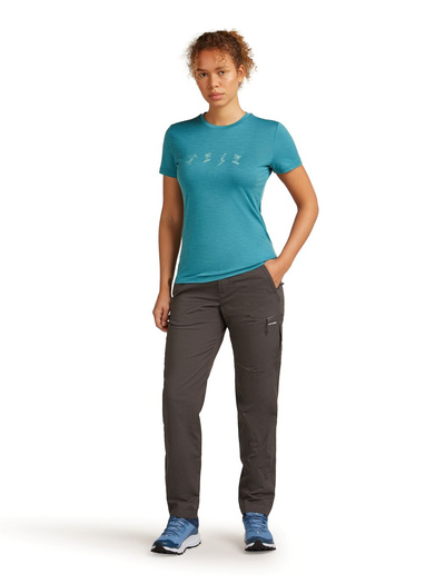 Koszulka damska z krótkim rękawem merino Icebreaker 150 Tech Lite SS Tee Snow Day