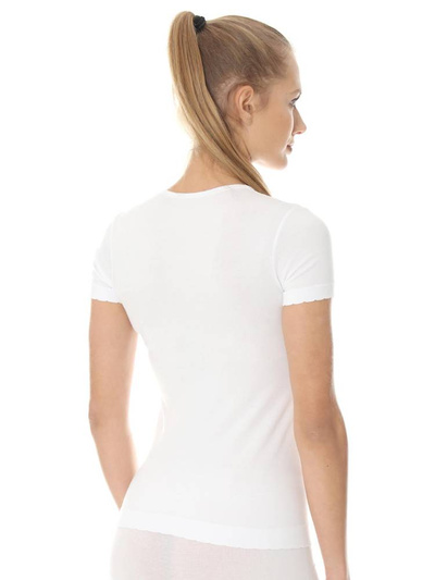 Koszulka damska z krótkim rękawem Brubeck COMFORT COTTON biały