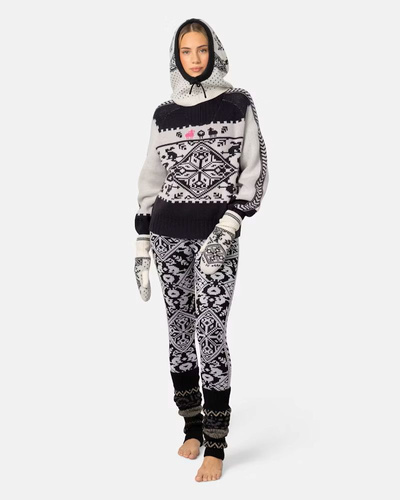 Sweter damski merino KariTraa SAGA KNIT - biały