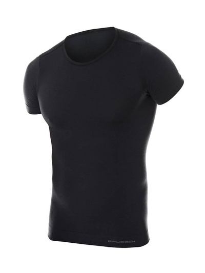 Koszulka męska z krótkim rękawem Brubeck merino COMFORT WOOL grafitowy